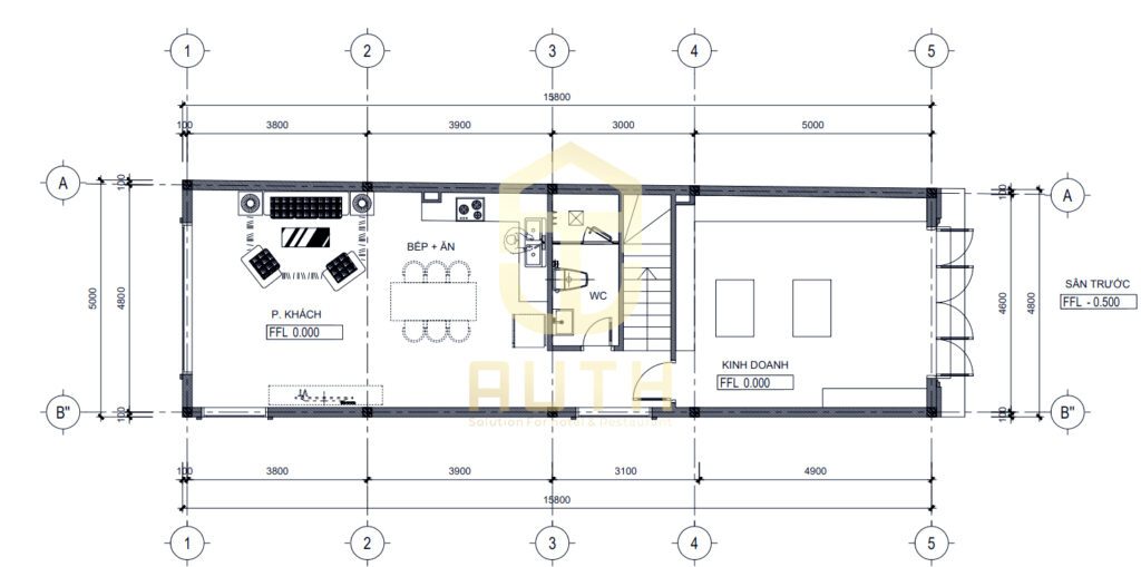 Thiết-kế-MB-tầng-trệt-biệt-thự-Cầu-Đất-hiện-đại